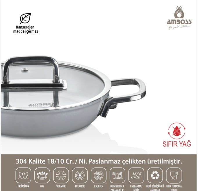 طقم أواني Sera Nova سيرا ميك ، 6 قطع - رمادي - الصورة 3