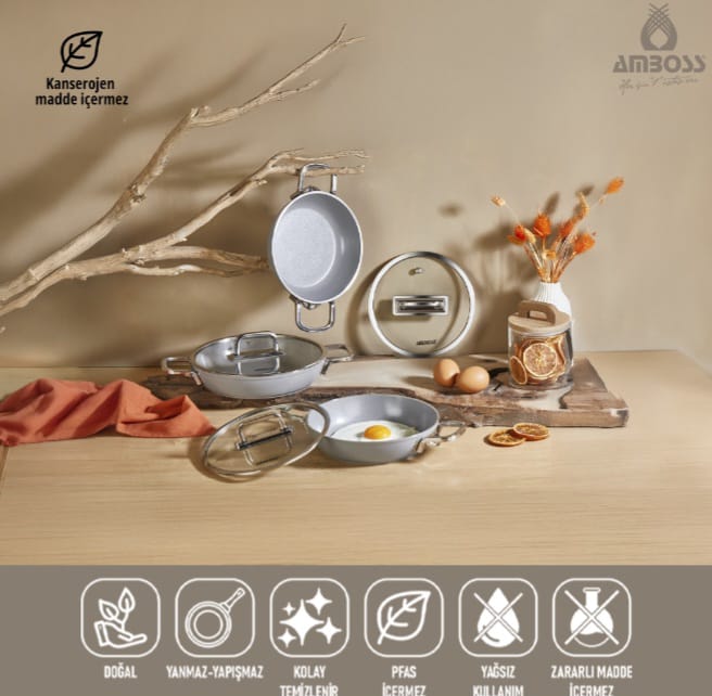 طقم أواني Sera Nova سيرا ميك ، 6 قطع - رمادي - الصورة 4